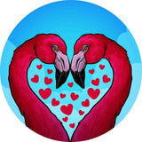 150cm Bath Round Beach Towel Flamingos Love Microfiber Large Roundie Beach Mat Blanket  Tassel Bohemian Serviette De Plage