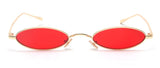 Peekaboo small oval sunglasses for men male retro metal frame yellow red vintage small round sun glasses for women 2018