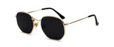 Peekaboo gold square sunglasses for women 2019 black silver mirror sun glasses for men small face uv400 metal frame