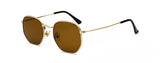 Peekaboo gold square sunglasses for women 2019 black silver mirror sun glasses for men small face uv400 metal frame
